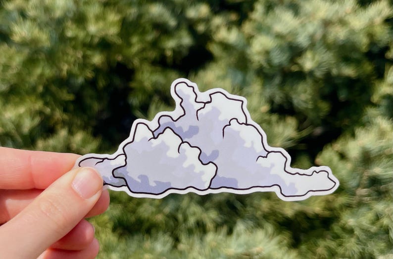 Cloud 1 Transparent Vinyl Sticker - Etsy