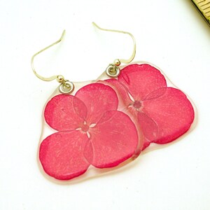 Gardening Gift, Pressed Dried Flower, Flower Earrings, Botanical Jewelry, Nature Inspired,Hostess Gift, Real hydrangea earrings or pendant