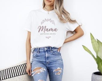 Mama Shirt Floral Mothers Day Gift Quiet Heroism Boho Mom Tee 2026