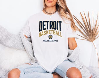 Detroit Basketball Vintage Hoops Shirt Roar Back 2026 Game Day Tee