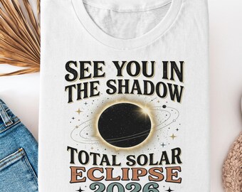 Total Solar Eclipse 2026 T-Shirt, Celestial Event Memorabilia, Space Enthusiast Apparel