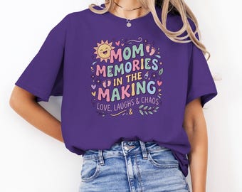 Mom Memories in the Making Retro Floral T-Shirt, Boho Mother's Day Gift Tee