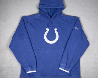 Vintage Y2K 2000s Reebok NFL Indianapolis Colts Horseshoe Logo Hoodie Mens M