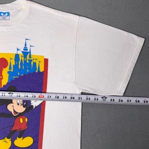 Vintage Walt Disney World Mickey Mouse T-Shirt White Large Made in USA Retro image 8