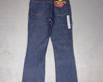 Vintage 90s Rustler Boot Jean 34x30 Heavyweight Denim Dark NWT Deadstock 87620