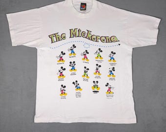 Camiseta vintage de los 90 de Mickey Unlimited Mickerena, talla XL, fabricada en EE. UU. por Jerry Leigh Disney.