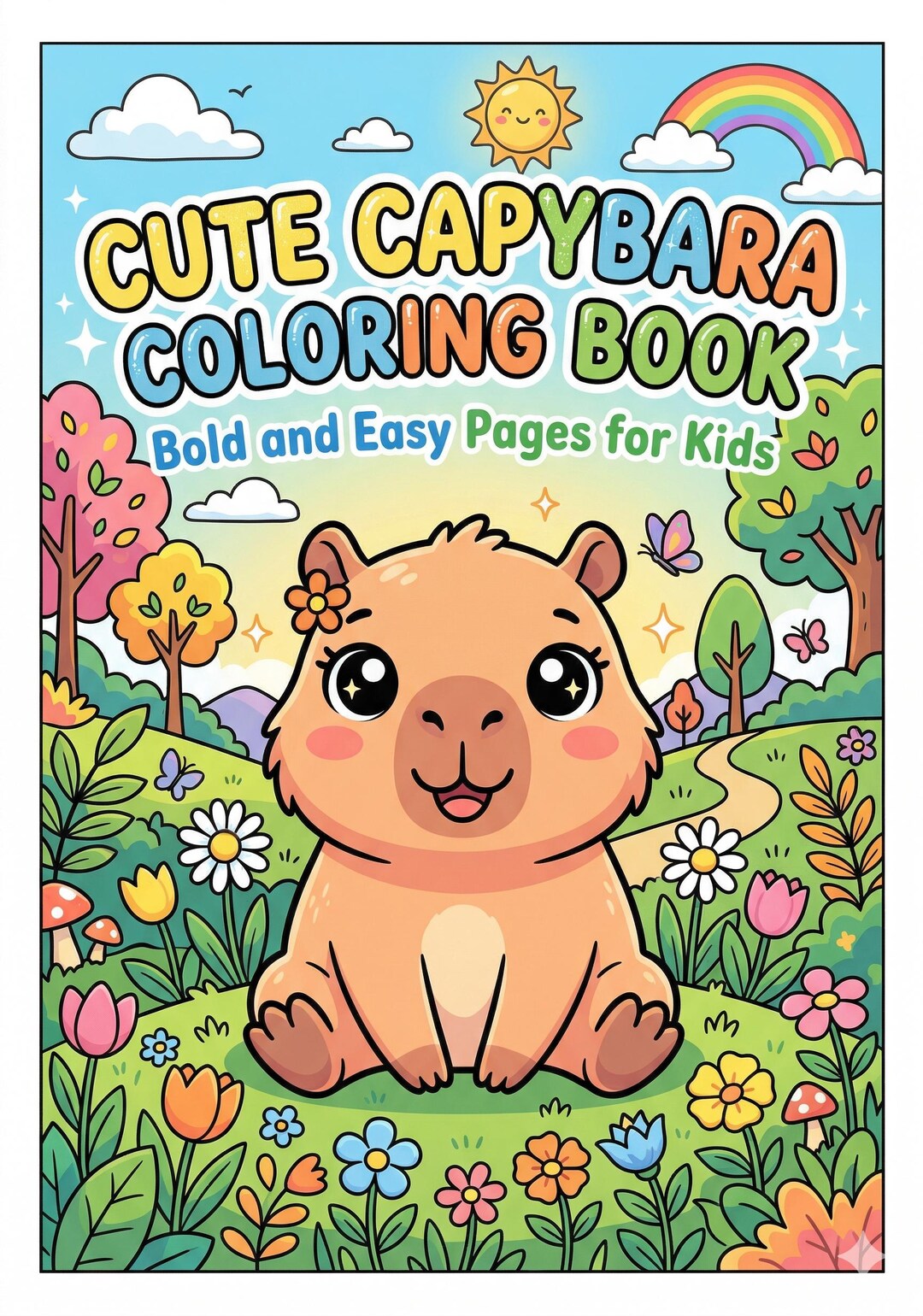 Capybara Coloring Book for Kids - Etsy