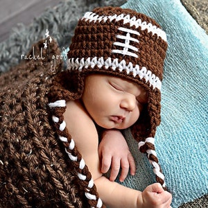 baby football hat, newborn football hat, Toddler football hat image 1