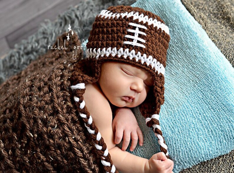 baby football hat, newborn football hat, Toddler football hat image 1