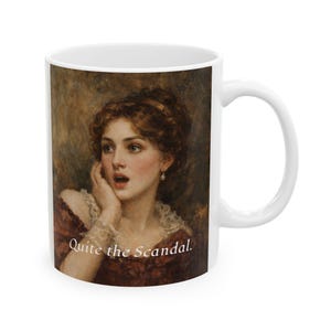 Victorian Inspo Menopause Gift Coffee Mug | Interactive QR Code, 365 Days of Messages