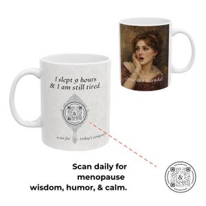 Victorian Menopause Coffee Mug | Interactive QR Code, 365 Days of Messages