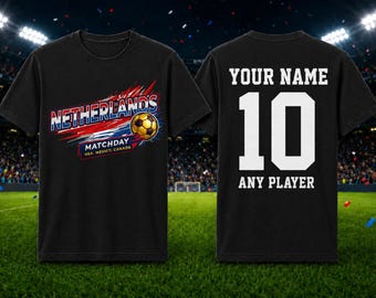 Personalized Netherlands Soccer Fan Jersey | Custom Name, Number T-shirt