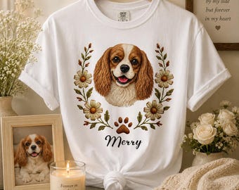 Camiseta personalizada con retrato de mascota / Camiseta personalizada con la cara de tu mascota y su nombre / Regalo para amantes de las mascotas / Camiseta conmemorativa para mascotas / Para mamás de perros/gatos / Colores que brindan comodidad