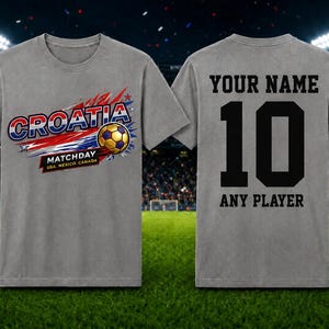 Personalized Croatia Soccer Fan Jersey | Custom Name, Number T-Shirt image 7