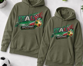 Italy Soccer Matchday Hoodie | Personalized Back Number Fan Apparel