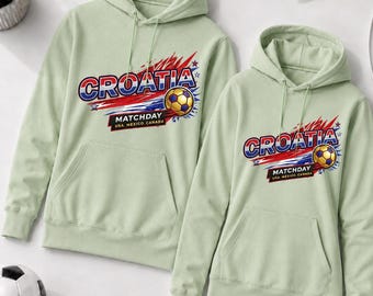 Croatia Match Day Hoodie | Personalized Soccer Fan Apparel