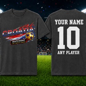 Personalized Croatia Soccer Fan Jersey | Custom Name, Number T-Shirt image 5
