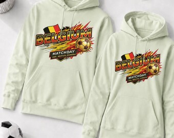 Belgium Match Day Hoodie | Soccer Supporter Apparel, Personalized Back Number