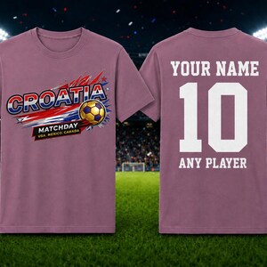 Personalized Croatia Soccer Fan Jersey | Custom Name, Number T-Shirt image 6