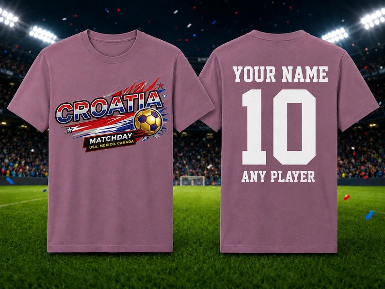 Personalized Croatia Soccer Fan Jersey | Custom Name, Number T-Shirt image 6