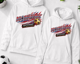 Norway Soccer Match Day Hoodie | Personalized Supporter Apparel