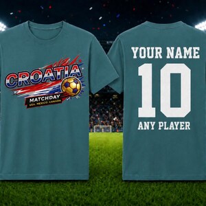 Personalized Croatia Soccer Fan Jersey | Custom Name, Number T-Shirt image 3