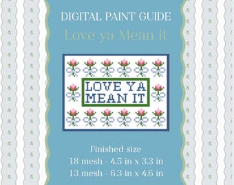 Floral Cottage Nadelspitze Muster | Love Ya Mean It Farbanleitung (PDF Download)