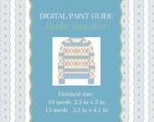 Bode Sweater Needlepoint Pattern | Digital Paint Guide (PDF)