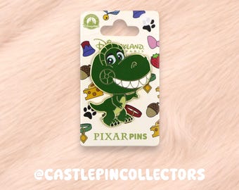 Pin de Disney de Rex de Toy Story - Exclusivo de Disneyland París - Lindo pin esmaltado de dinosaurio verde - Colección de pines de Pixar - Pines de intercambio de Disney - Kawaii