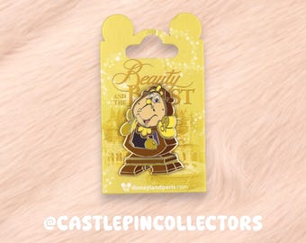 Disney Cogsworth Beauty and the Beast Enamel Pin, Disneyland Paris Exclusive, Clock Character Pin, Tale as Old as Time, Disney Trading Pin