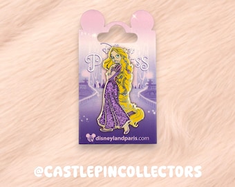 Disney Pin, Disneyland Paris, Princess Rapunzel, Tangled, Glitter Pin