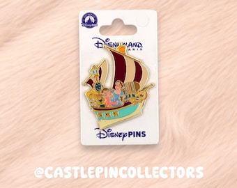 Pin de Disney de Peter Pan - Wendy y sus hermanos en la nave voladora - Exclusivo de Disneyland París - Pin esmaltado "Puedes volar" - Pines de intercambio de Disney