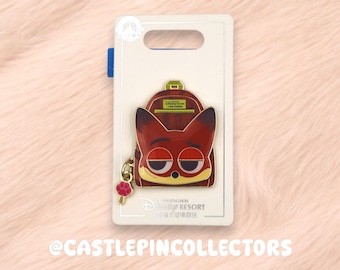 Shanghai Disney Resort Nick Wilde Zootopia Backpack Enamel Pin, Nick Wilde Pawpsicle Dangle Pin, Official Disney Pins, Cute Fox Lapel Pin