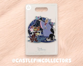 Disney Cinderella Fairy Godmother Enamel Pin, Magic Scene with Mice Jaq Gus & Lucifer, Disney Collection , Cinderella Movie Anniversary Pin