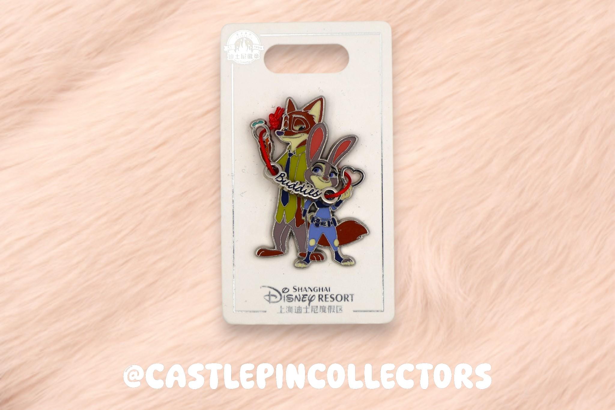 Shanghai Disney Resort Zootopia Nick and Judy Buddies Pin - Nick
