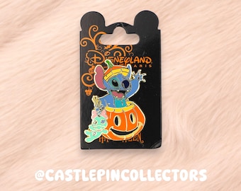 Disney Pin, Disneyland Paris, Lilo and Stitch, Halloween Spooky Pumpkin, Pin Trading