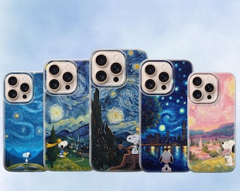 Snoopy Sternennacht Handyhülle | iPhone, Samsung, Google Pixel Schutz