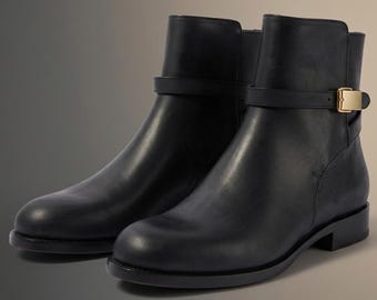 Unisex Men's and Women's Ankle Chelsea Boots | Italian Style Buckle Dress Footwear