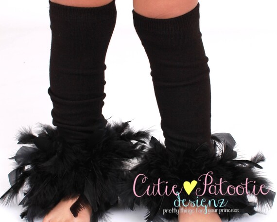READY TO SHIP: Leg Warmers - Black Feather - Regal Raven - Bird Costume Accessory - One Size - Cutie Patootie Designz Il_570xn