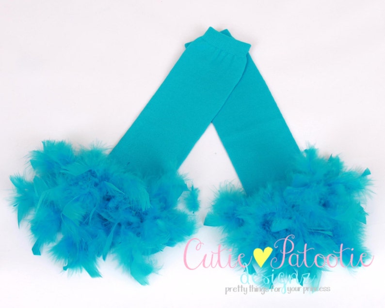 Turquoise Blue Feather Cutie Patootie Designz Jungle Jewel READY TO SHIP: Leg Warmers Blue Macaw Bird Costume Accessory One Size