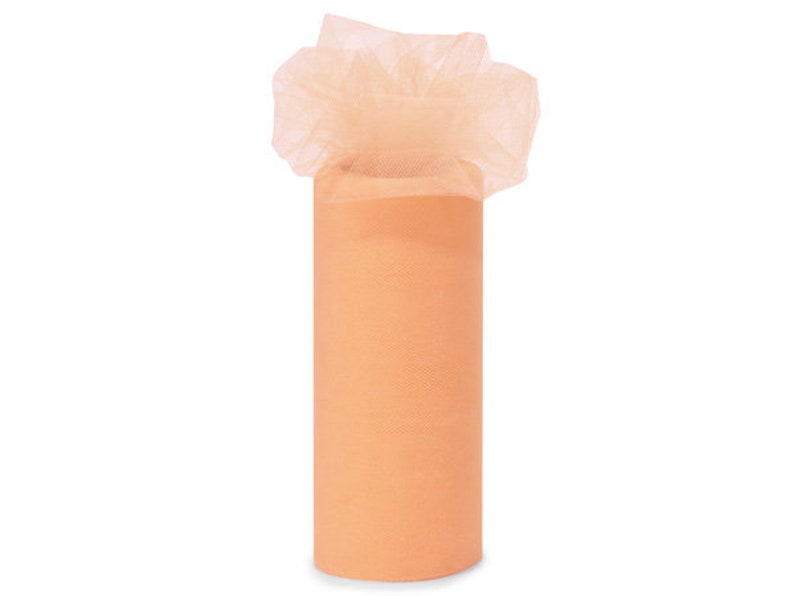 6 inch x 25 yard roll 1 roll INVENTORY CLEARANCE SALE Melon Light Orange Tulle