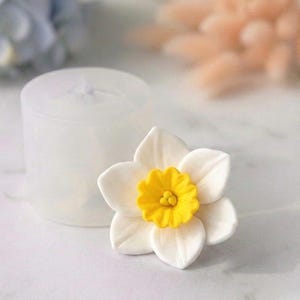 3D Daffodil Silicone Mold for Marshmallow Zefir Chocolate Fondant and Cake Decorating