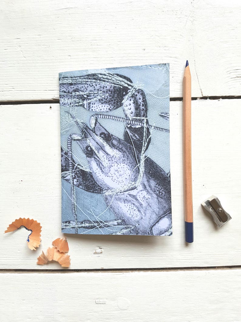 Lobster notebooksea notebookA6 notebookmade in Cornwalllobster printoctopus printseaside printocean printnautical decorstationary