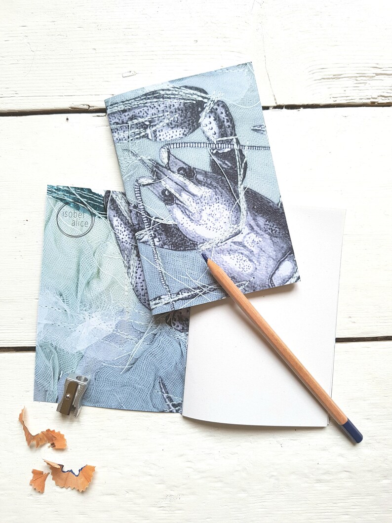 Lobster notebooksea notebookA6 notebookmade in Cornwalllobster printoctopus printseaside printocean printnautical decorstationary