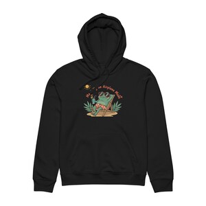 Relaxing Frog Drummer Hoodie | Beach Illustration, 'Weekend on Airplane Mode' Bild 7