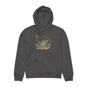 Relaxing Frog Drummer Hoodie | Beach Illustration, 'Weekend on Airplane Mode' Bild 9