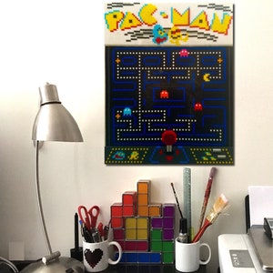 3D Classic Retro Arcade Game Perler Bead Pixel Pop Art