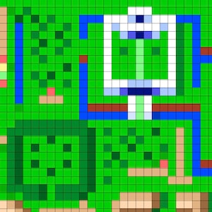 Legend of Zelda Link to the Past Map Pixel Pattern - Perler Beads - Cross Stitch - INSTANT DOWNLOAD