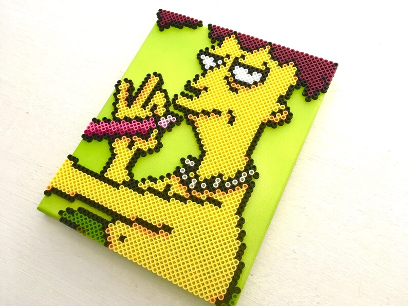 3D Sideshow Bob Sidekick Retro Art. Handmade Pixel Portrait. Etsy