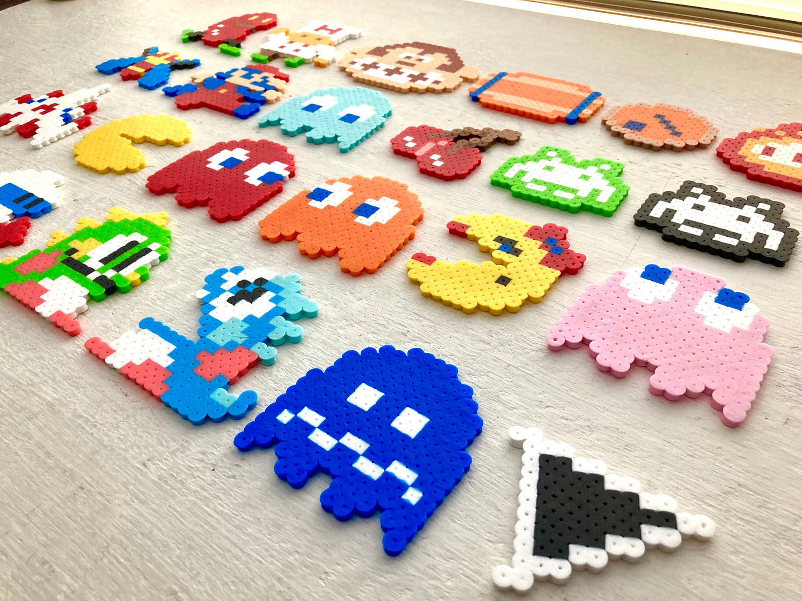 Classic Arcade Retro Video Game Art. Perler Bead 8 bit Pixel Etsy